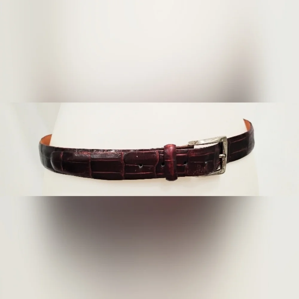 MARTIN DINGMAN ALLIGATOR GRAIN ITALIAN CALFSKIN BELT